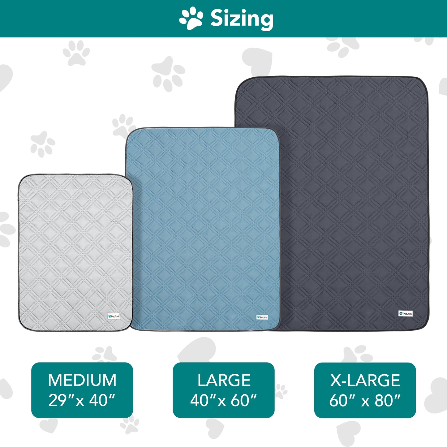 Waterproof Cooling Mat for Dog, Premium Pet Cooling Blanket for Bed Crate, anti Slip Indoor Dog Cool Pad for Sleeping, Q-MAX Large Sofa Couch Cover Mat for Cat, Light Blue, 40X60