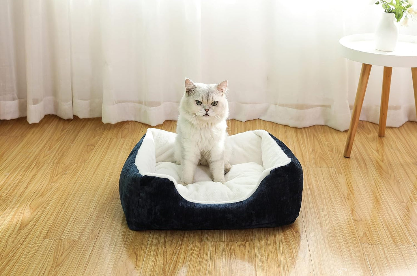 Dog Beds,Cat Beds,Dog Beds for Small Dogs,Washable Rectangular Pet Bed with Warm Breathable, Removable Washable Cover,Non-Slip Bottom with Soft Cotton and Plush