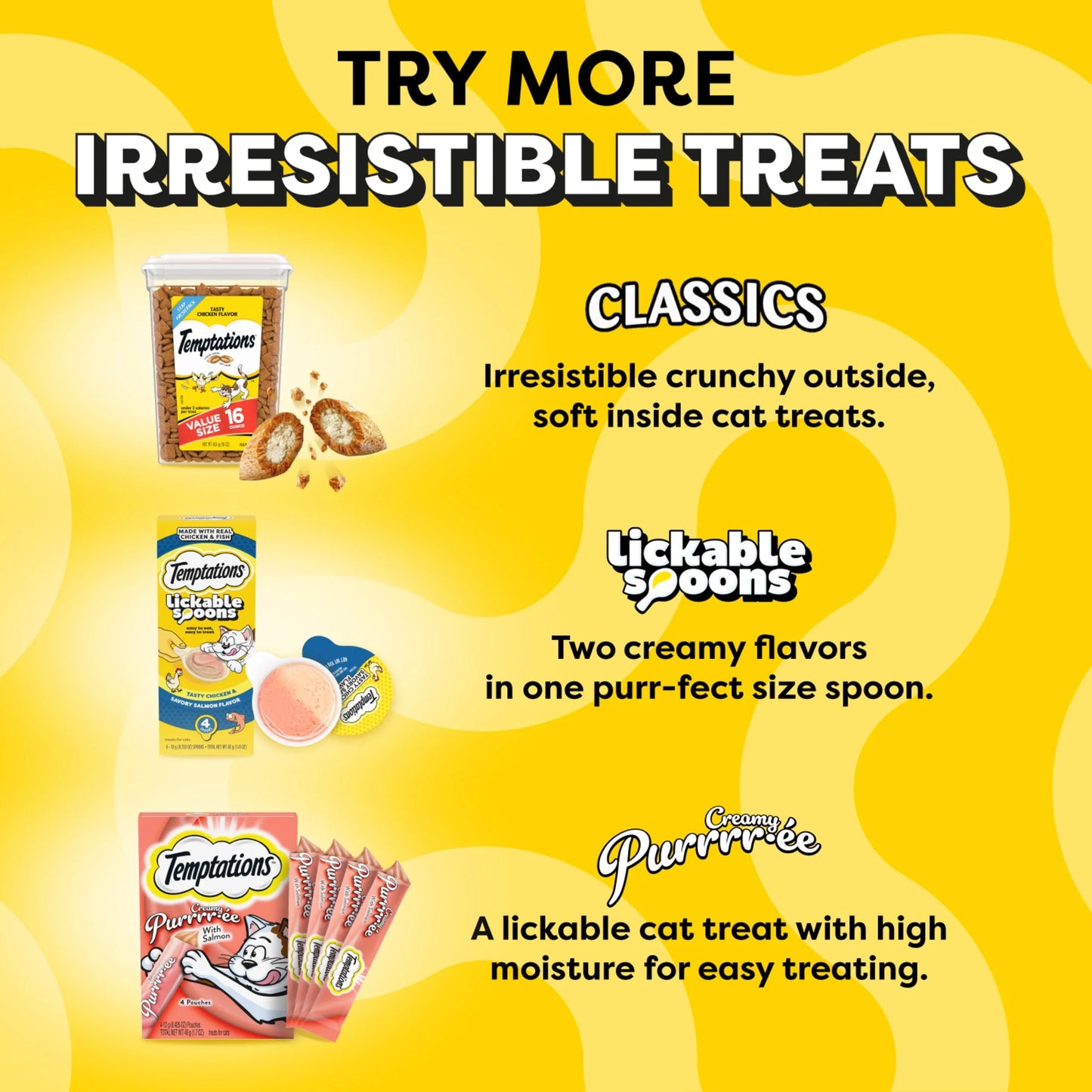 Creamy Puree Mix-Ups Variety Pack Lickable Cat Treats, 0.42 Oz Tubes, 48 Pk