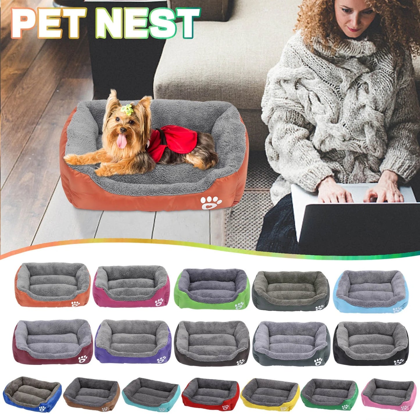 Cat Bed Pet Winter Warm Pet Bed Pet Supplies and Dog Sleeping Bed