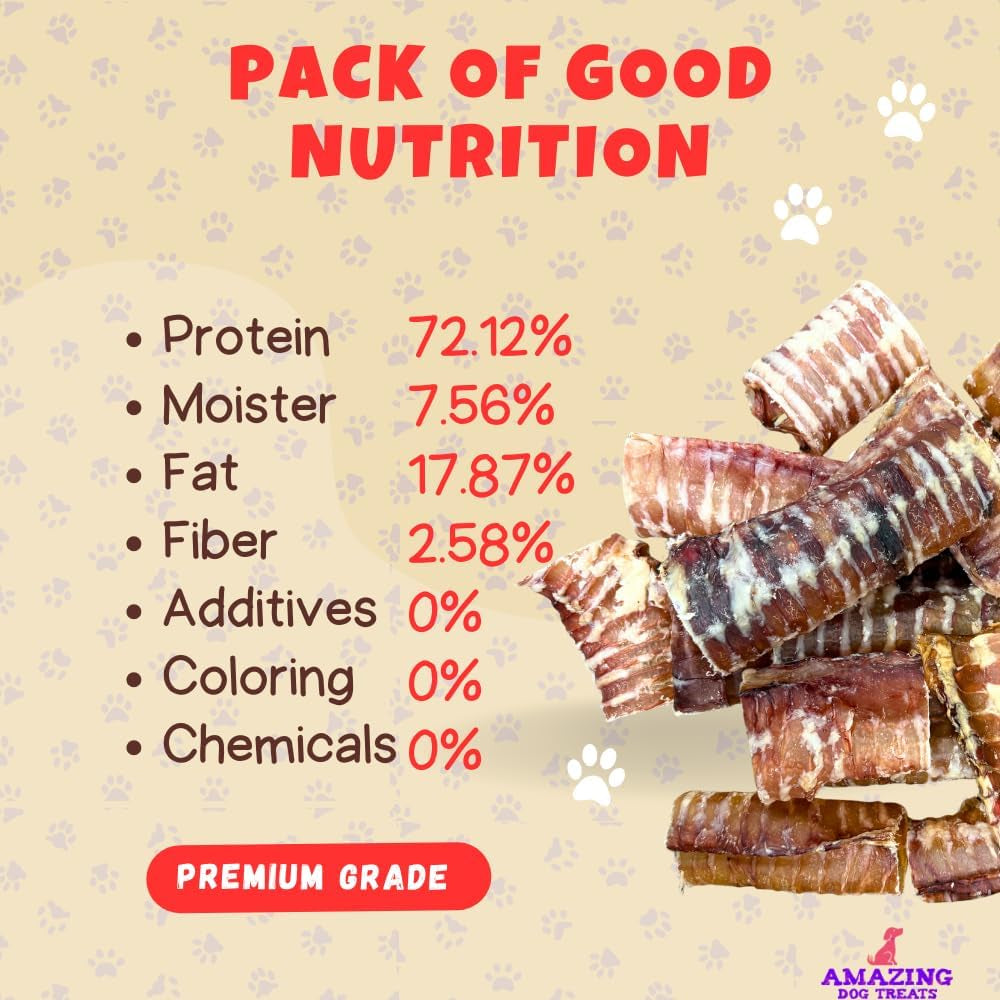 - 3-4 Inch Beef Trachea Rings (25 Pcs/Pck) -Premium Dog Chews- Great for Small Size Dogs - Excellent Source of Glucosamine and Chondroitin- Great for All Breeds