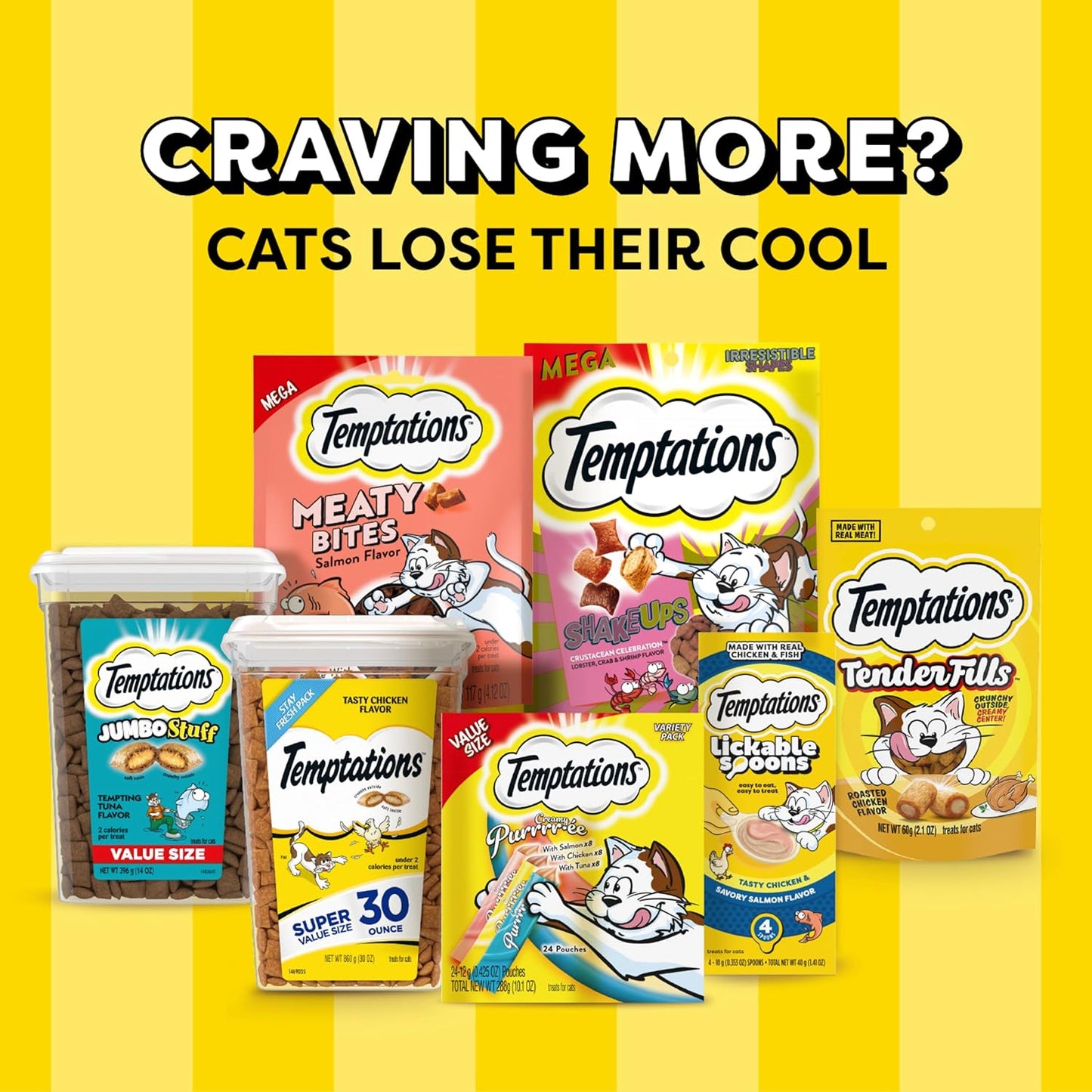 Classic Crunchy and Soft Cat Treats Seafood Medley Flavor, 16 Oz. Tub