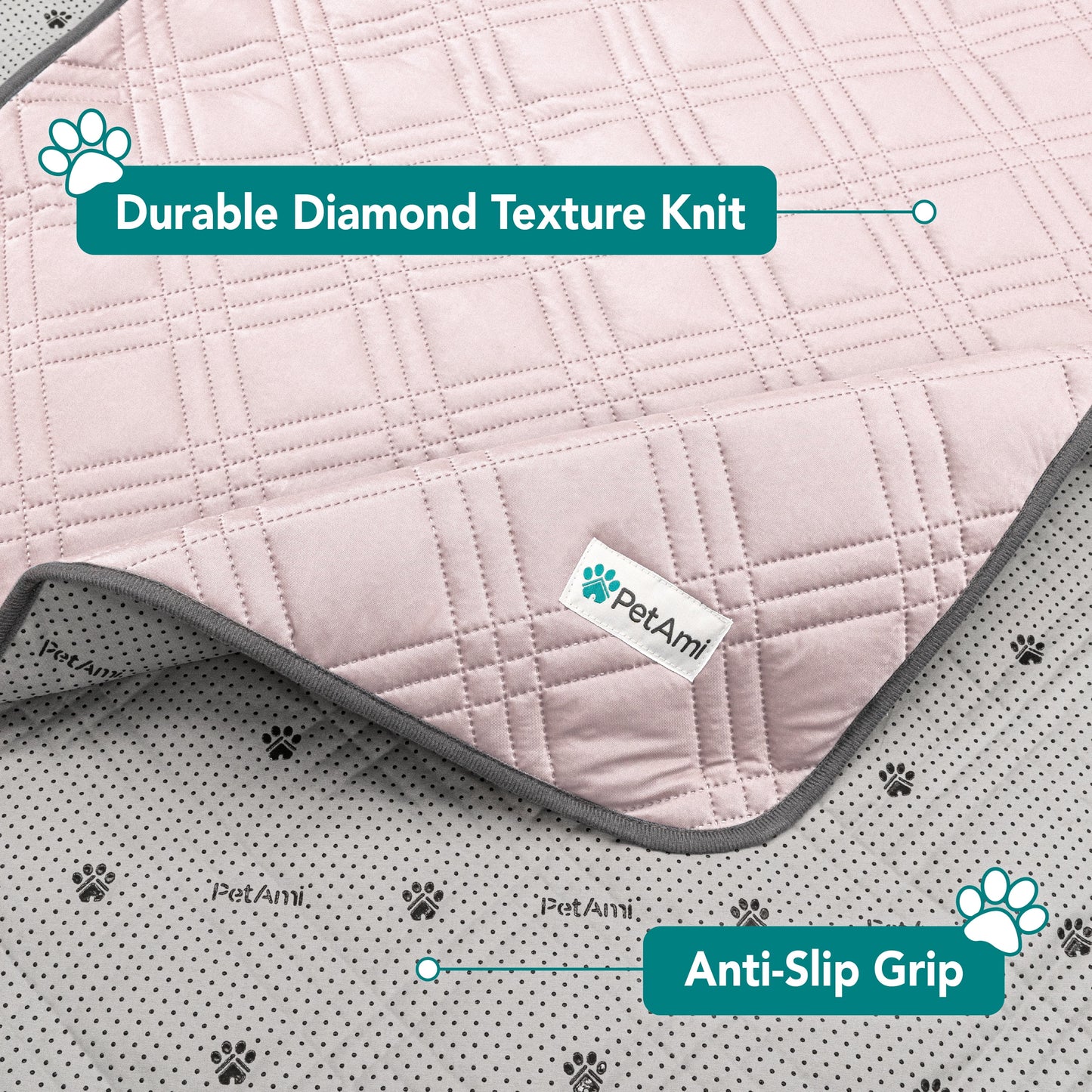 Waterproof Cooling Mat for Dog, Premium Pet Cooling Blanket for Bed Crate, anti Slip Indoor Dog Cool Pad for Sleeping, Q-MAX Large Sofa Couch Cover Mat for Cat, Pink, 40X60