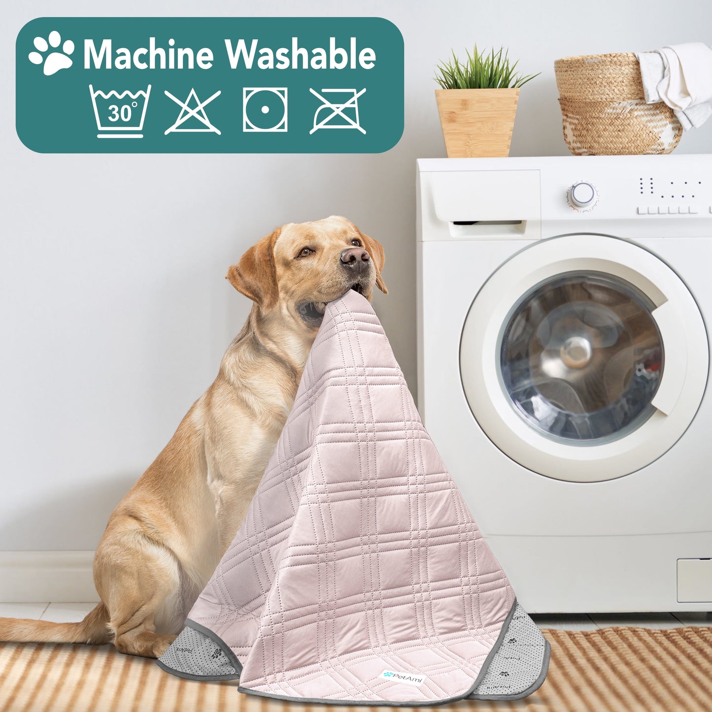 Waterproof Cooling Mat for Dog, Premium Pet Cooling Blanket for Bed Crate, anti Slip Indoor Dog Cool Pad for Sleeping, Q-MAX Large Sofa Couch Cover Mat for Cat, Pink, 40X60