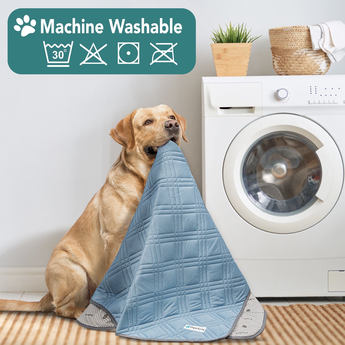 Waterproof Cooling Mat for Dog, Premium Pet Cooling Blanket for Bed Crate, anti Slip Indoor Dog Cool Pad for Sleeping, Q-MAX Large Sofa Couch Cover Mat for Cat, Light Blue, 40X60