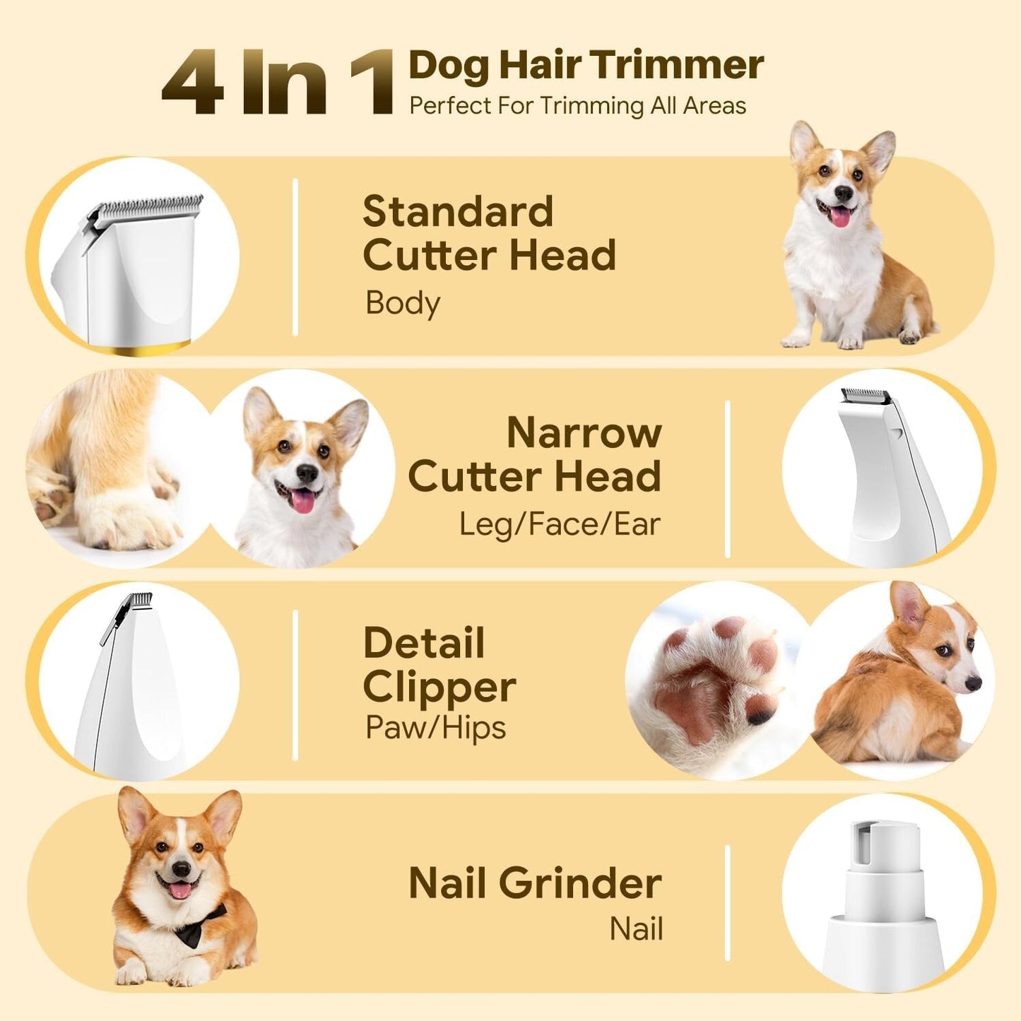 Pet Clippers Professional Heavy Duty Trimmer Small Dog Grooming Kit Hair Trimmer