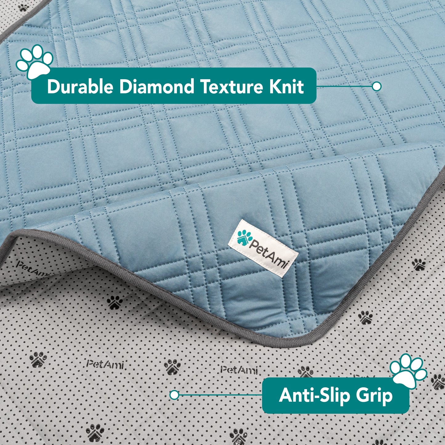 Waterproof Cooling Mat for Dog, Premium Pet Cooling Blanket for Bed Crate, anti Slip Indoor Dog Cool Pad for Sleeping, Q-MAX Large Sofa Couch Cover Mat for Cat, Light Blue, 40X60