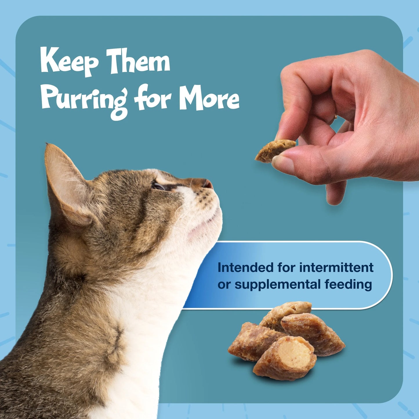 Bursts Seafood Crunchy Treats for Cats, 2-Oz. Bag