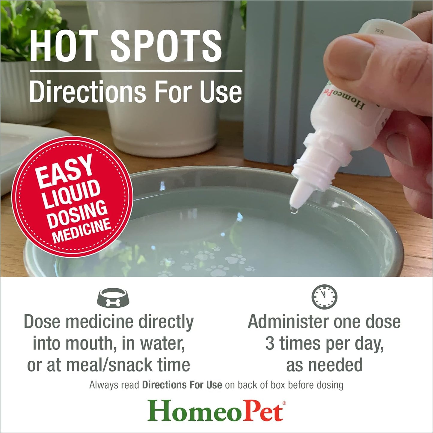 Hot Spots, Safe and Natural Cat and Dog Skin-Soothing Medicine for Red, Irritated, and Flaky Pet Skin, 15 Milliliters