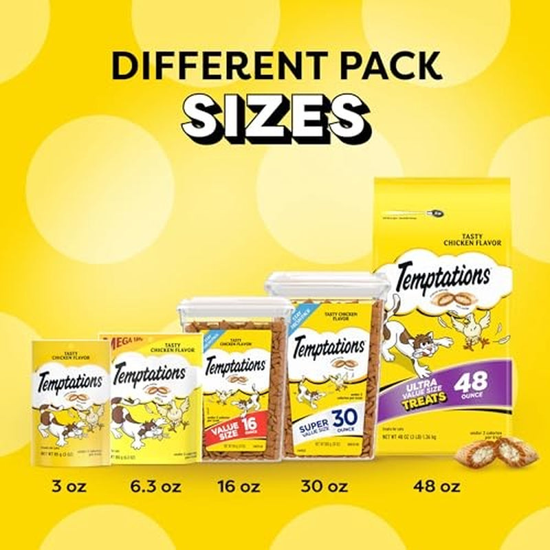 Temptations Classic Crunchy and Soft Cat Treats Tasty Chicken Flavor, 30 Oz Tub