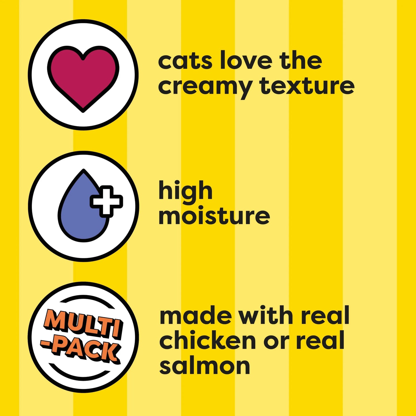 Creamy Puree Salmon and Chicken Lickable Cat Treats Variety Pack, (16) 12G Pouches