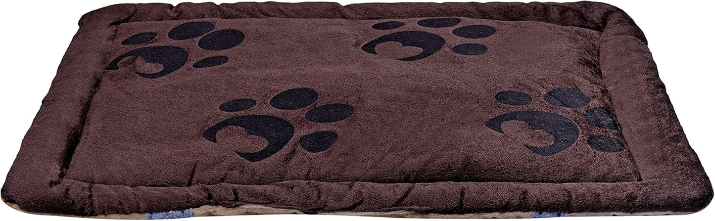 Pet Beds for Small, Medium, and Large Dogs and Cats, Brown Durable Dog Bed for Large Medium Small Dogs Soft Washable Pet Bed Breathable Rectangle Sleeping Bed Anti-Slip Bottom, Multiple Sizes S-L