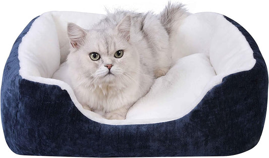 Dog Beds,Cat Beds,Dog Beds for Small Dogs,Washable Rectangular Pet Bed with Warm Breathable, Removable Washable Cover,Non-Slip Bottom with Soft Cotton and Plush