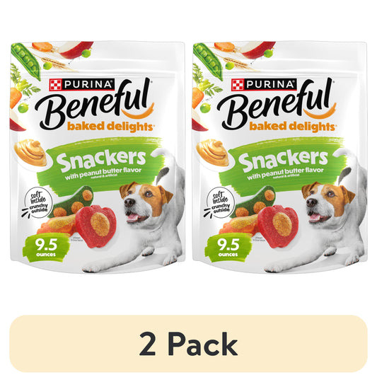 (2 Pack)   Produced in USA Facilities Dog Training Treats for Dogs, Baked Delights Snackers