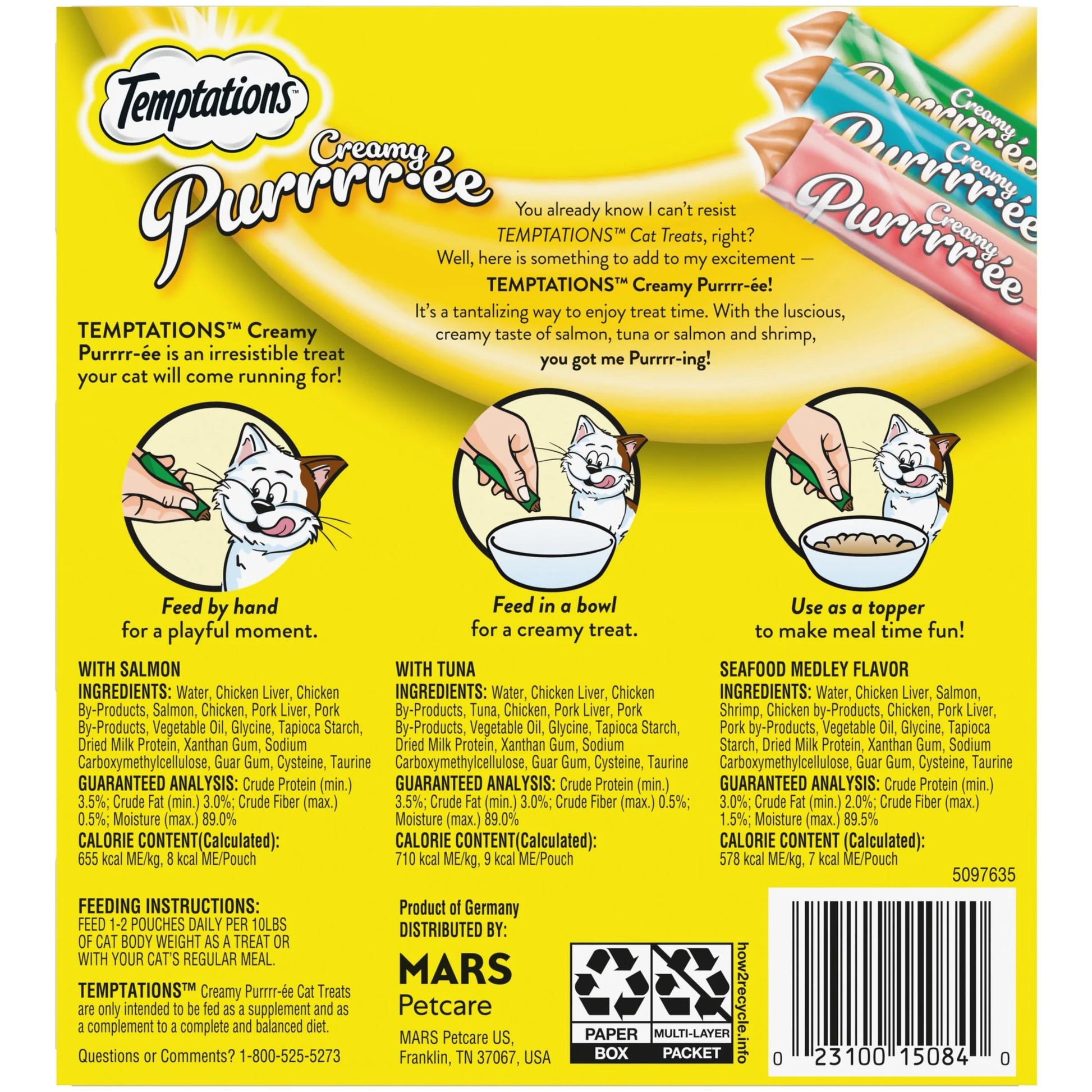Creamy Puree Mix-Ups Variety Pack Lickable Cat Treats, 0.42 Oz Tubes, 24 Pk