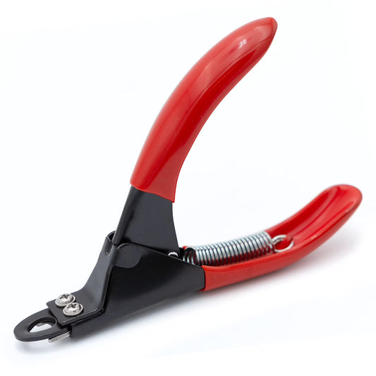 Pet Nail Trimmer Small Hole Red – Guillotine Clippers for Dog, Cat, Puppy & Small Animal Grooming – Stainless Steel Blade, Non Slip Grip, Pet Grooming Tool for Home & Travel