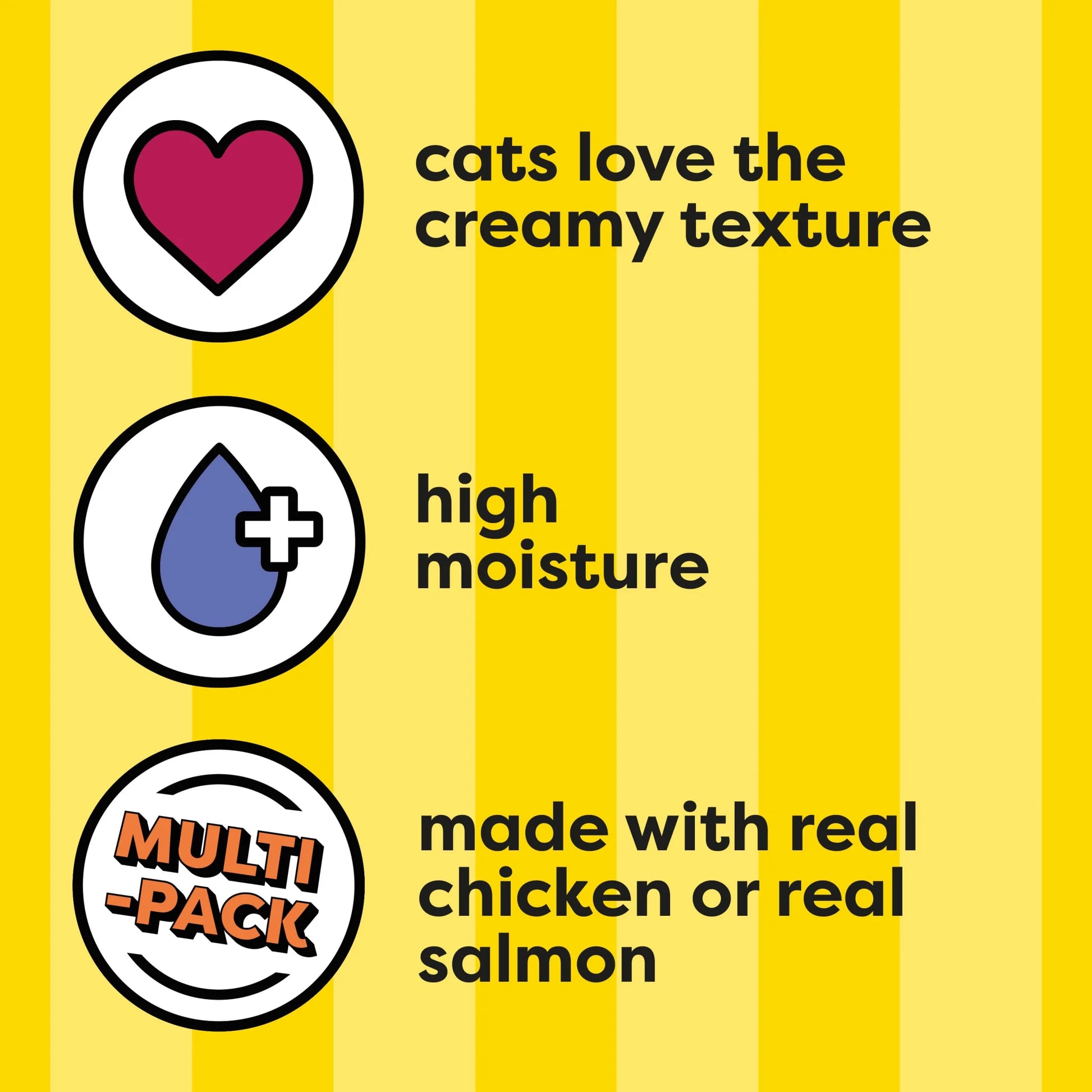 Creamy Puree Salmon and Chicken Lickable Cat Treats Variety Pack, (16) 12G Pouches